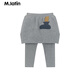 Ma Latin (M.Latin)/Children's waist skirt winter new style girl's vase shape patch design trouser waist skirt medium gray 120cm
