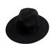 ESQTJF Hat Men's Autumn and Winter Hat Middle-aged and Elderly Jazz Hat Dad Woolen Hat British Xu Wenqiang Retro Gentleman Hat Solid Color Woolen-Black Adult Style 58cm