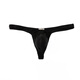 BRAVEPERSON Low Waist Sexy Modal Shorts Men's Solid Color Breathable Sports Tight Thin U-Bag Thong Black M
