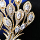QUAMER Gold Store Fashionable Gold Peacock High-end Brooch Feminine Corsage Suit Jacket Pin Accessories Elegant Peacock Brooch