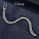 GsunG Platinum Men's Bracelet PT950 Single Set Horsewhip Bracelet Platinum Cuban Bracelet Men's and Women's Style Solid and Simple Customized Products Contact Customer Service