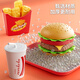 Xidici XI DI QI TOYS Children's Toys Playing House Kitchen Girls Simulated Burger French Fries Model Chewy Le Boys and Girls Birthday Gifts Hamburger 41-piece Set of Two-person Meal [Toys Low Price] Xidici