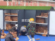 Kindergarten Outdoor Spielzeugschrank Lagerregal Regenfischschrank Kinder im Freien mit Türen und Rädern Graffiti -Schrank 01 Typ 14065170 cm