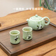 Bengong’s Good Things Panda Calligraphy Peripheral Tea Set Three-piece Tea Set Gift Box Chinese Style Housewarming Birthday Gift Thanksgiving Day (1 Pot 2 Cups) 3 Pieces