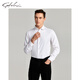 Sachi Satchi Business Pendler formelles Wear Herren-Langarm-Shirt Herren mit mittlerem achthingelnen Baumwolle komfortable hochelastische, nicht gewünschte Herbst- und Winterbleiche 42