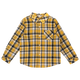 IVY HOUSE Ivy children's clothing boys' long-sleeved shirt big children's autumn new plaid shirt casual sports versatile college style yellow plaid 130cm