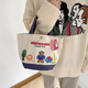 Jiqiuwa miki lienzo bolso caricaturas de dibujos animados bento bolso mommy bag baby bag bag bags y bebé bolso de tela de tela (oso bordado)