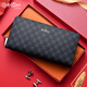 
Jinlilai men's handbag high-end clutch men's wallet long 2025 latest model with zippered men's handbag [official authorization one for one for one for ten] gift box