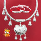 Li me alte Phoenix Gold Store S999 Silber Baby Silber Schloss Silber Langzeitschloss Set Tiger Baby Kinderkragen Kinderkrone über 33 g Drache und Phoenix Akzent Relief Exquisites