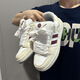 Xiluochi Schuhe Herren Frühling und Sommer atmungsaktives leichtes Brot kleine weiße Brettschuhe Männer und Frauen Paare Studenten lässig Sportskateboardschuhe Männer weiß und schwarz 42 (260 mm)