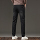 Jeep Spirit Jeans Herren Frühling und Herbst neue koreanische Stil Trendy Brand Elastic Slim Fit Vielseitige kleine Füße plus Samt verdickte lange Hosen Männer 1048 Black Grey plus Samt 28