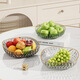 Baijie fruit plate snack plate home fruit plate living room dry fruit plate tray candy nut plate gold edge masonry light luxury green