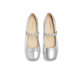 Tianmeiyi Shoes Women Shoes Mall mismo tacón grueso French Retro Single Shoes Mary Zhen Shoes Spring and Autumn Style BJ761CQ4 Silver 38