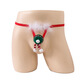 Long Night Men's Stretch Underwear Christmas Feather New European and American Men's Sexy Underwear Thong Green