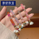 
MoYAN (MOYAN) round pearl oil-drop rhinestone elastic bracelet sweet and cute niche bracelet light luxury fashion versatile couple handwear A3523 white burst bead bracelet