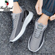 Western Region Camel Flying Weaving Men's Shoes 2024 New Summer Breathable Sports Shoes Men's Teenagers Casual Running Mesh Trendy Shoes 9901 White-Camel Official Brand Official Website Flagship 39