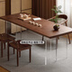 
Genji Wooden Solid Wood Dining Table Dining Table Dining Natural Side Log Large Board Table Living Room Black Walnut Tea Table Workbench 1810*(695/755/815)*44mm Natural Side Large Board Table