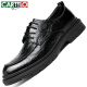 Cartelo Britisch-handgekämpfte Lederschuhe für Männer Geschäfte weiche Cowhide Herrenschuhe Formale Schuhe Herrenlederschuhe 9758 Schwarz 40