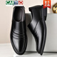 Cartelo Lederschuhe Herren und Winter echtes Leder atmungsaktives Gelegenheitsgeschäft formelle Verschleißhöhe plus Samt schwarzes Derby 6189 Viersaison Black 41