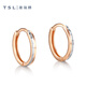 Xie Ruilin (TSL) 18K gold earrings simple and casual geometric earrings BE661-BE663 BE662-two-color car flower
