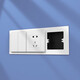 International electrician type 86 bottom box switch socket decorative cover socket panel concealing cover to increase the blocking frame protective cover panel two-position covering decorative panel white