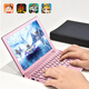 Toposh offizieller Zuschuss von 15 % Mini-Laptop 10-Zoll-Touchscreen ultradünnes Business-Office-Notebook tragbares kleines Handheld-Spiele-Notebook College-Studenten-Heimcomputer Roségold schmaler Rahmen – 16 GB DDR5-Speicher Smart Ai Büro-Notebook 256 GB Solid-State-Laufwerk