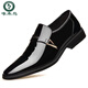 Woodpecker Large Size Men's Leather Shoes Business Formal Leather Shoes Glitter Casual Men's Leather Shoes Youth Variety Leather Shoes 686 Black 44
