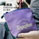 
M Square Travel Card Pack Key Clutch Clothes Casual Coin Wallet Portable Small Square Pack Headphones Makeup Storage Portable Aunt Bag Highland Lavender