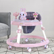 CXU Walker Anti-leg Baby Anti-Rolling Multifunction Baby Trolley может сидеть и подтолкнуть телегу для ног, чтобы научиться управлять порошковым цветом вишневого цвета + музыкальное освещение +