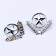 VAN OCEAN ANNORA security badge metal security uniform collar flower collar pin silver collar flower five-pointed star wheat ear security uniform silver wheat ear collar flower pair