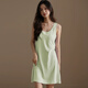 LANGSHA 2025 NOUVELLE NIGHNEGOWN AVEC PAD POUR POUR FEMMES PURS DESIR PURT Le style peut porter des vêtements à domicile avec une jupe de gilet vert sans manches