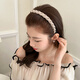 Hair bundle headband for women 2025 new face wash special hair pressure headband high-end toothed anti-slip broken hair clip headband black twist hairband anti-slip and does not strangle hair