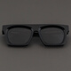 Moscot Lemtosh Sonnenbrille Frauen europäische und amerikanische quadratische schwarze Dicke Brille Hip-Hop-Brett Sonnenschutz Big Face Polarisierte Sonnenbrille Männer Schwarze Rahmen + polarisierte graue Linse