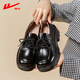 
Huili small leather shoes 2025 new spring and summer women's shoes French thick sole high heel British black versatile love jk shoes black four seasons 37
