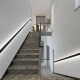 Renjuyi exposed stair handrail light with induction side aluminum alloy long strip wall light duplex villa hotel aisle corridor light 1 meter - black - switch control