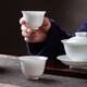 Jingdezhen (jdz) ceramic tea set high-end household kung fu bowl set office Chinese simple high-end gift Magnolia