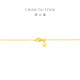 Chow Tai Fook Bow-Tie Gold Anhänger Halskette für die Goldkette für Frauen (Arbeitskosten: 420) EOF1387 40 cm Volles Gold etwa 3,50 g