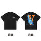 Zhidoudou American fashion brand VLON Jerry big V short-sleeved fog high street half-sleeved male and female couple ins summer VTG style T-shirt 6187-black 11XL s size recommended 90-110Jin Jin is equal to 0.5 kg