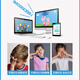LESCA LUNETIER Children's Anti-Blue Light Radiation Glasses Watch Mobile Phone Computer Protection Eyes Children Flat Light Student Myopia Goggles Gem Blue [Set of Box] 1.56