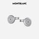 万宝龙MONTBLANC 银色圆形袖扣 118597 礼物