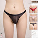 Sexy sexy underwear men's elastic briefs thong tight transparent breathable seductive men's underwear black