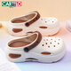 Katile Crocodile Hole Schuhe Frauen Sommer Sandalen Freiheitsstreitschuhe Garten Dual-Purple-Strand Sandalen Frauen 1463 Mika 37-38