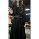 Han Lujiao (Hanlujiao) Robe d'automne Nouveau style 2025 Femme associée à un ensemble complet de robe de robe de petite sexe de style collégial Suit noir Suit en noir [ensemble en trois pièces] L [Recommandé 108-120Jin [Jin est égal à 0,5 kg]]]