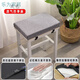 Qiaorui linen memory foam student stool chair cushion high school classroom rectangular non-slip removable and washable employee butt pad Four seasons linen gray non-slip bottom + double buckle 35*24*4 sponge core