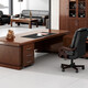 Lanran boss desk solid wood veneer desk president desk high-end paint executive desk 2000*1000mm including side cabinets