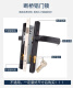 Shantoulin Village Customized 92259230 Aluminum Alloy Door Lock 9235 Broken Bridge Aluminum Inner and Outer Swing Door Lock Balcony Door Handle Double 9225 Gray. 55mm Universal Model with Key.