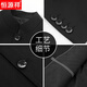 Hengyuanxiang Chinese tunic suit men's slim suit Chinese stand collar Chinese style Chinese suit wedding banquet groom and groomsmen dress black 160 weight 90-100Jin Jin is equal to about 0.5 kg