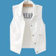 Jingxuan Chaleco de alta gama de alta gama HOMBRA 2024 Nuevas parejas de mezclilla y otoño Los días se ven delgados afuera y un atuendo corto. Super Hot Pareja Vest White XL (XL recomienda 130-150Jin [Jin equivale a 0.5 kg])