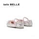 Belle (Belle) Elsa style Mary Jane shoes mall same style butterfly pumps A6090A85 pink 28