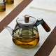Mesni thickened glass teapot heat-resistant smoky gray glass tea maker home with filter kung fu tea set